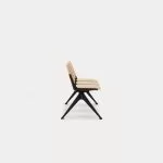 PLP-SSSS  Pila Beam Four Unit Seat Beam, Wooden Seat and Back