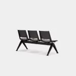 PL-SSS Pila Beam Three Unit Seat Beam, Plastic Seat and Back