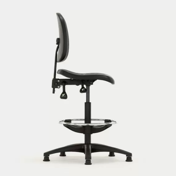 T100IND Industrial No Arms Square Seat and Back, Draughtsman