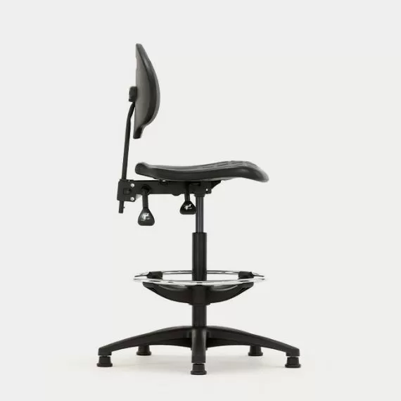 T90IND Industrial No Arms Round Seat and Back, Draughtsman