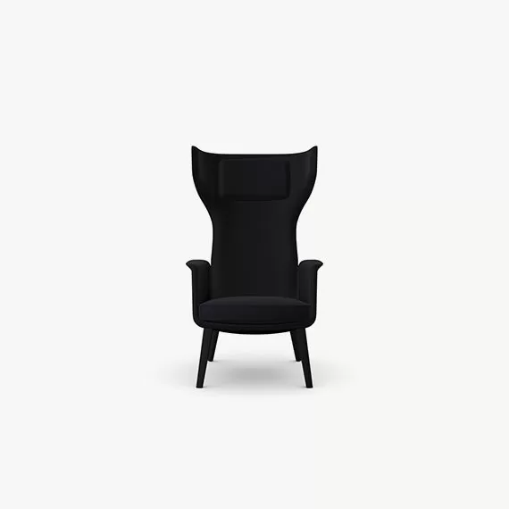 TAR403 Tarry Wing Lounge Chair With Wooden Legs