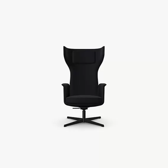 TAR405 Tarry Wing Lounge Chair With 4 Star Swivel Base