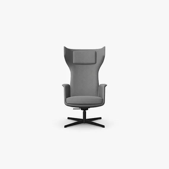 TAR405 Tarry Wing Lounge Chair With 4 Star Swivel Base