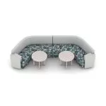 AD-87 C Away From The Desk - Curved Seating Configuration with Table