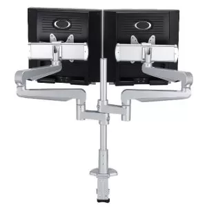 CMS3049S -  Ascend Multimount Double Screen with Desk Clamp and Lateral Extension Plates