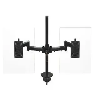 XSTREAM2PMCOMB02W - X-Stream Dual Beam Monitor Arm, Mounted on a Stream Pole with Through Desk Fixing