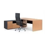 M330L2210M - Emphasis Executive Left Handed Peninsular Desk with Medium Front Modesty Panel