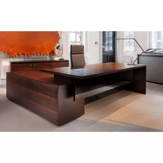 M330L2210M - Emphasis Executive Left Handed Peninsular Desk with Medium Front Modesty Panel