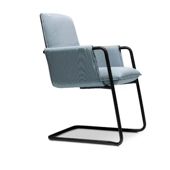 810LB7 - Cypher Stackable Cantilever Chair Medium Back with Pro Arms