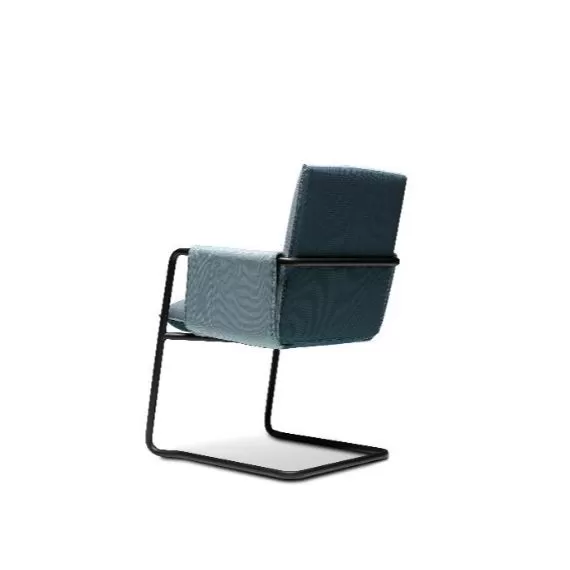 810MB7 - Cypher Stackable Cantilever Chair Medium Back with Pro Arms